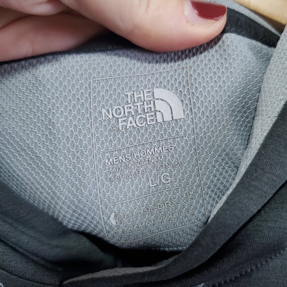 THE NORTH FACE Reactor Hoodie LS Shirt Top Lightweight Mid-Layer Grey Mens Large - Picture 11 of 14